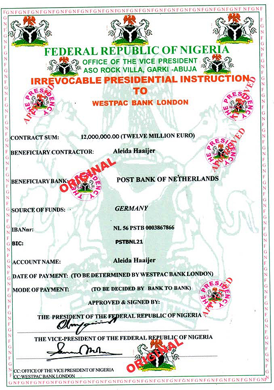 Product of the 'Dave Smith'-network: THE IRREVOCABLE PRESIDENTIAL INSTRUCTION