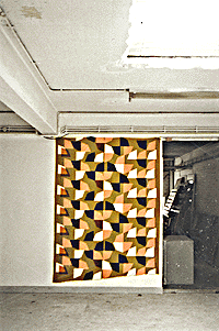 4 colour - silkscreened fabric