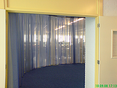 Doorsnijding van de gangmuur